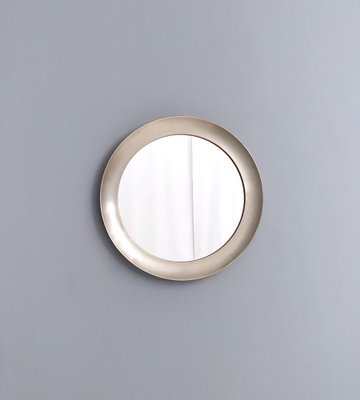 Round Narciso Mirror with Steel Frame attributed to Sergio Mazza for Artemide, Italy, 1950s-JPQ-2043087