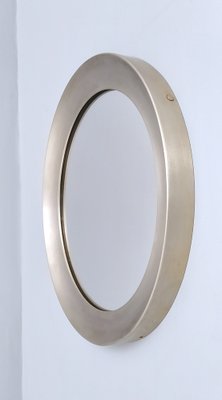 Round Narciso Mirror with Steel Frame attributed to Sergio Mazza for Artemide, Italy, 1950s-JPQ-2043087