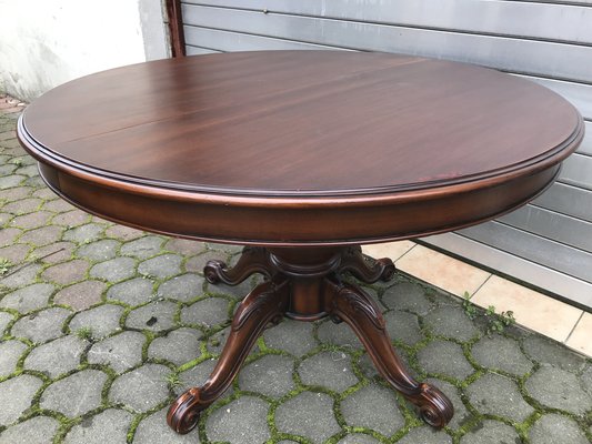 Round Oval Extendable Table, 1970s-WQQ-1397017