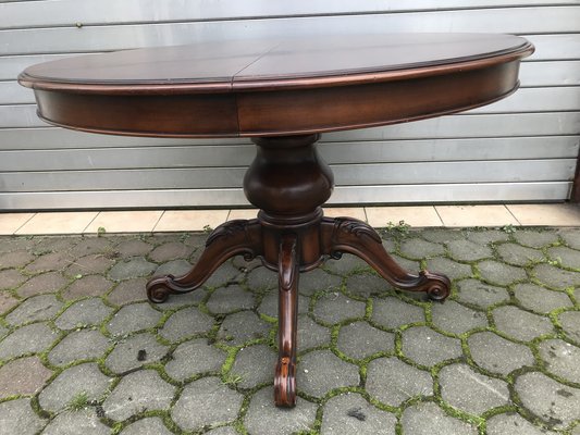 Round Oval Extendable Table, 1970s-WQQ-1397017