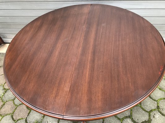 Round Oval Extendable Table, 1970s-WQQ-1397017