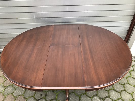 Round Oval Extendable Table, 1970s-WQQ-1397017