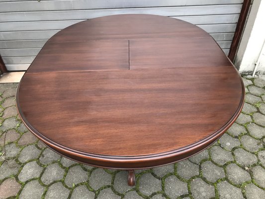 Round Oval Extendable Table, 1970s-WQQ-1397017