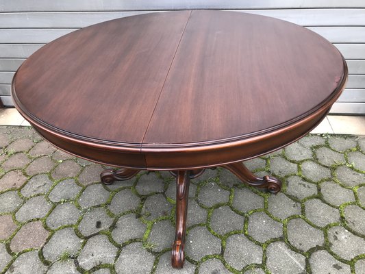 Round Oval Extendable Table, 1970s-WQQ-1397017