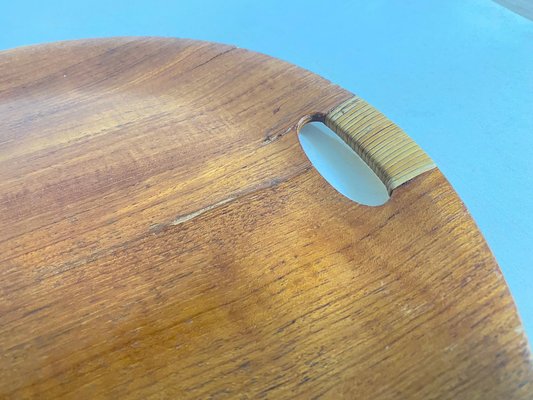 Round Platter or Tray in Wood, Denmark, 1960s-UR-1791907