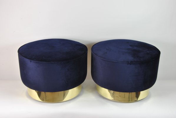 Round Poufs, Italy, 1970s, Set of 2-WFB-1063841