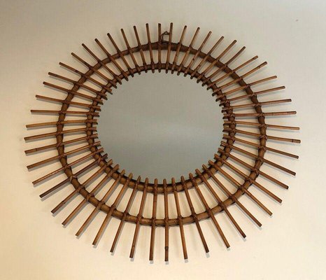 Round Rattan Mirror-BA-1365485