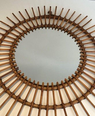 Round Rattan Mirror-BA-1365485