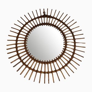 Round Rattan Mirror-BA-1365485