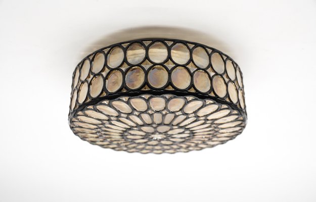 Round Ring Glass Flush Mount Ceiling / Wall Light from Limburg, 1960s-KQB-1721533