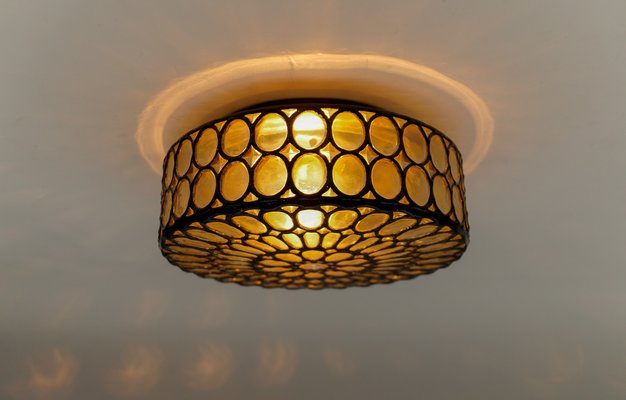 Round Ring Glass Flush Mount Ceiling / Wall Light from Limburg, 1960s-KQB-1721533