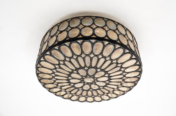 Round Ring Glass Flush Mount Ceiling / Wall Light from Limburg, 1960s-KQB-1721533