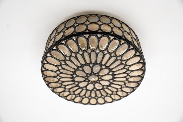 Round Ring Glass Flush Mount Ceiling / Wall Light from Limburg, 1960s-KQB-1721533