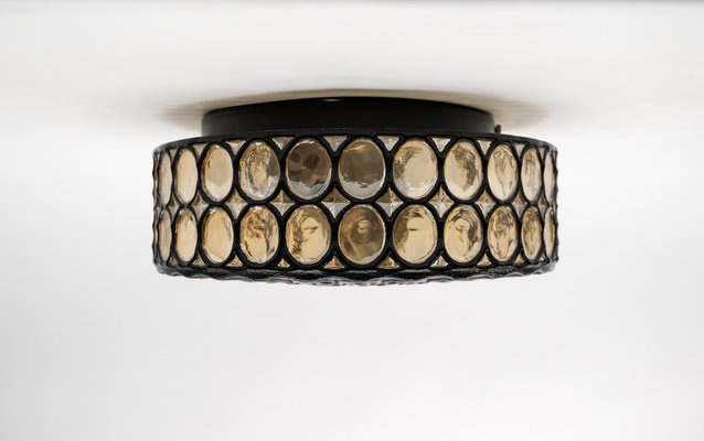 Round Ring Glass Flush Mount Ceiling / Wall Light from Limburg, 1960s-KQB-1721533