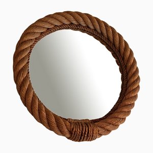 Round Rope Mirror in the style of of Audoux Minet, 1970s-BA-1374479