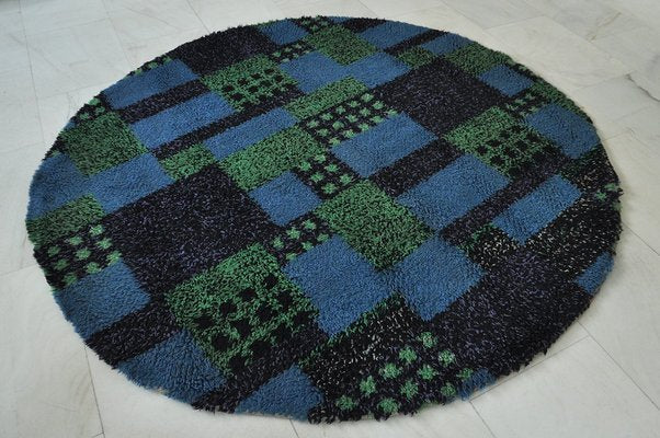 Round Shag Carpet, 1970s-ZLY-576292