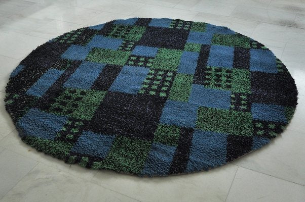 Round Shag Carpet, 1970s-ZLY-576292