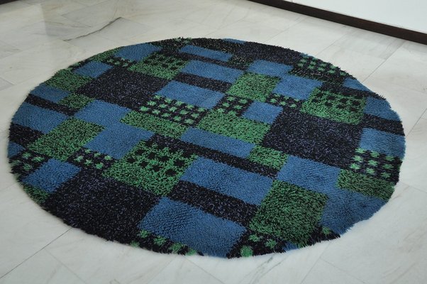 Round Shag Carpet, 1970s-ZLY-576292