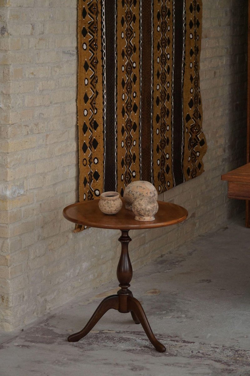 Round Side Table in Stained Beech by Anton Kildeberg, 1960s