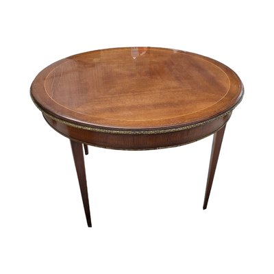 Round Side Table with Bronze Edges and Inlay-TCS-1780068