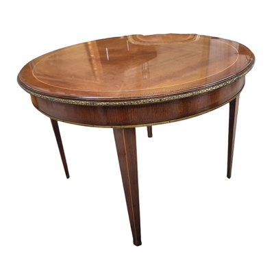 Round Side Table with Bronze Edges and Inlay-TCS-1780068