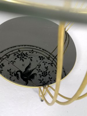 Round Side Table with Phoenix Bird Motif-UWE-764616