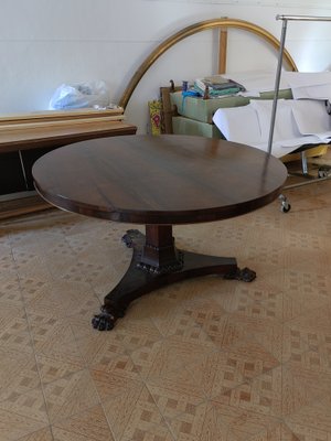 Round Table in Rosewood with Lion's Leg Foot, Late 1700s-ZFY-1732122