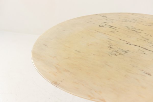 Round Table in Wood and Marble by Luigi Massoni for Boffi, 1970s-RCE-1773424