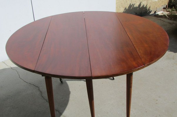 Round Table with 6 Spindle Legs & Extension in Mahogany-RDN-932774