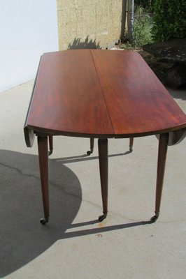 Round Table with 6 Spindle Legs & Extension in Mahogany-RDN-932774