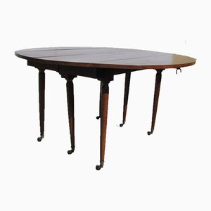 Round Table with 6 Spindle Legs & Extension in Mahogany-RDN-932774