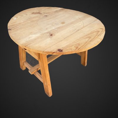 Round Table with Rustic Flaps & 2 Drawers-SDV-951442