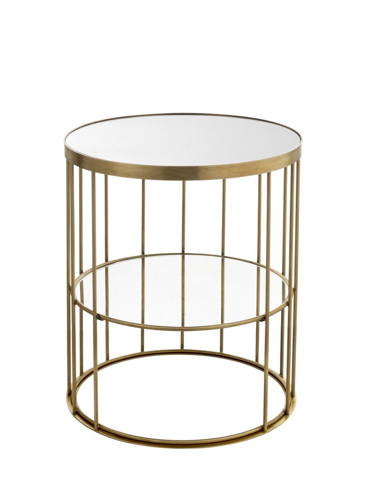 Round Tall Cage Coffee Table by Niccolo De Ruvo for Brass Brothers