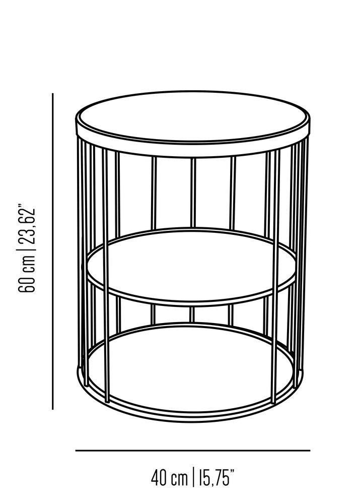 Round Tall Cage Coffee Table by Niccolo De Ruvo for Brass Brothers