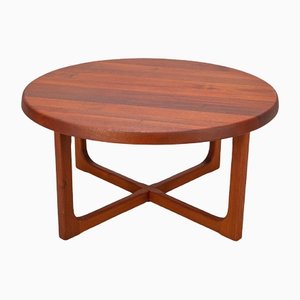 Round Teak Coffee by Niels Bach, 1960s-AO-1294888