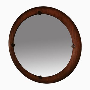 Round Teak Mirror by Campo e Graffi, 1960s-VJY-888181