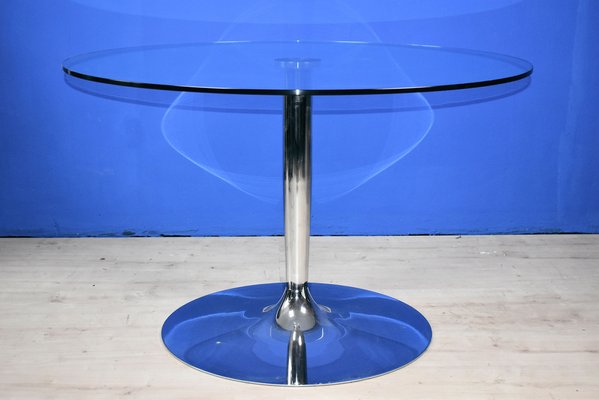 Round Tempered Glass Dining Table by Calligaris-GKV-1788388