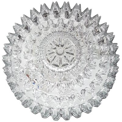 Round Textured Glass Flushmount from Limburg, Germany, 1970s-UGR-1085217