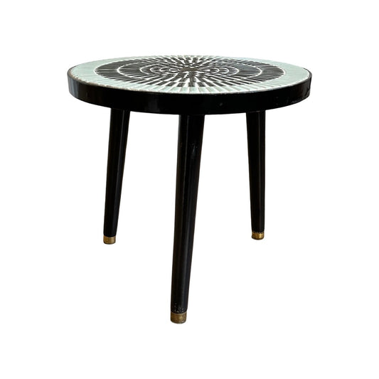 Round Tile Mosaic Side Table, 1970s