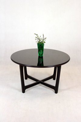 Round Wooden Coffee Table, Czechoslovakia, 1970s-WVS-1357235