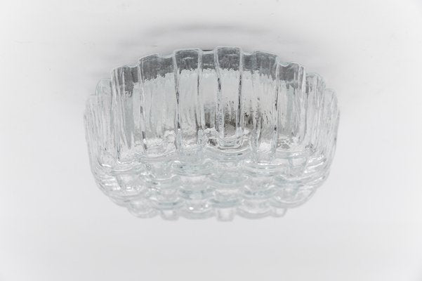 Round Woven Glass Flush Wall Lamp, Germany, 1960s-KQB-1815458