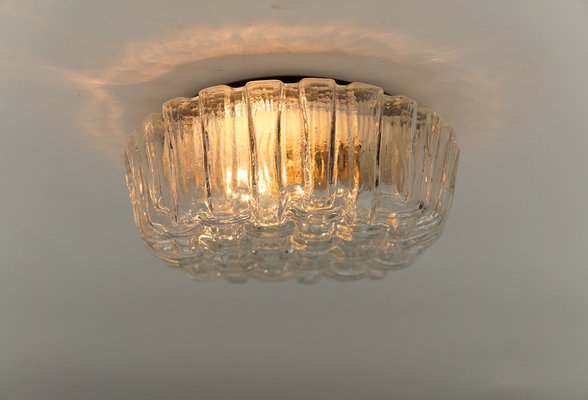 Round Woven Glass Flush Wall Lamp, Germany, 1960s-KQB-1815458