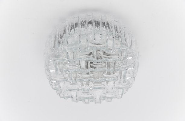 Round Woven Glass Flush Wall Lamp, Germany, 1960s-KQB-1815458