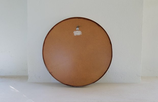 Rounded Brass Mirror attributed to Glasmäster, Sweden, 1960s-UYK-1367545