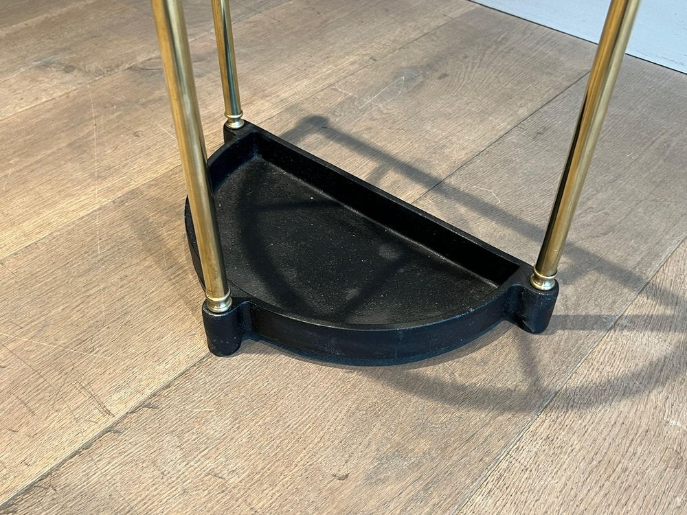 Rounded Brass Umbrella Stand, 1890s