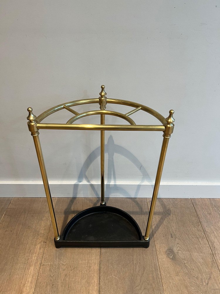 Rounded Brass Umbrella Stand, 1890s