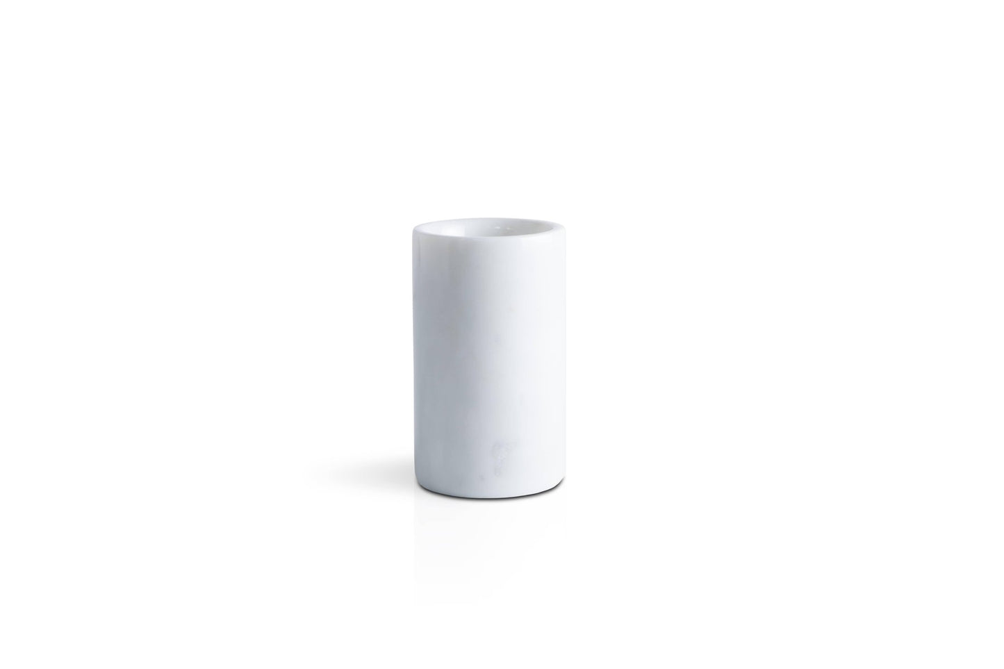 Rounded Set for Bathroom in White Carrara Marble, Set of 3