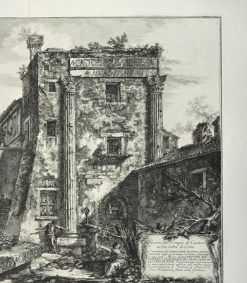 Rovine del Tempio de' Castori nella città di Cora - Etching by G. B. Piranesi 1764-ZCI-756331