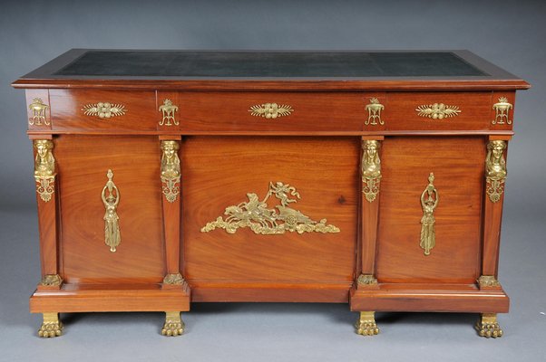 Royal Empire Desk in Gilt Bronze, 19th Century-FLW-1800849