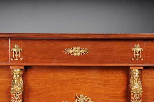 Royal Empire Desk in Gilt Bronze, 19th Century-FLW-1800849